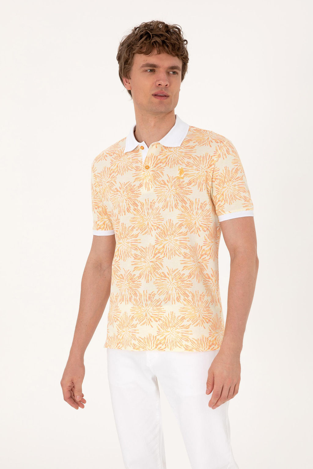 Erkek Regular Fit Polo Yaka Turuncu Ti__rt Sepette S_rpriz _ndirim - U.s. polo assn фото 3