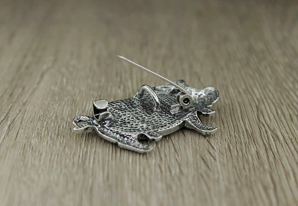 Кулон-Брошь "Фунтик" перламутр гелиотис