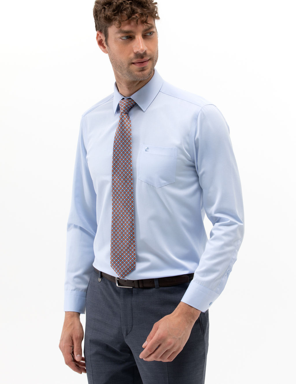 A__k Mavi Regular Fit Uzun Kollu Klasik G_mlek