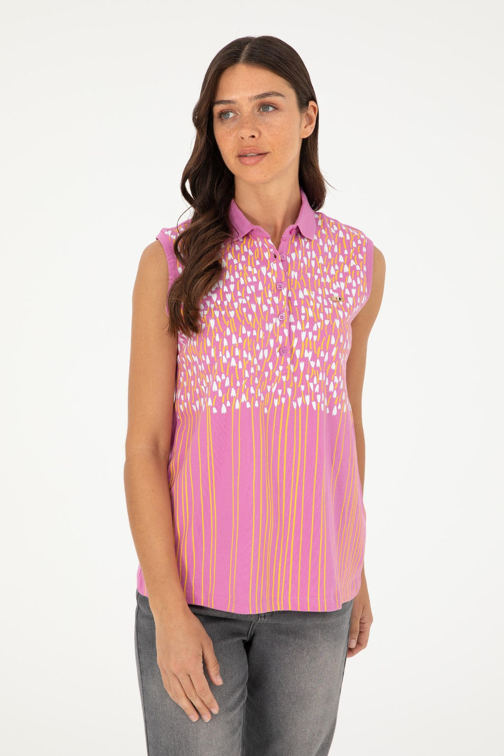 Женская фиолетовая футболка Неожиданная скидка в корзине - U.s. polo assn фото 3