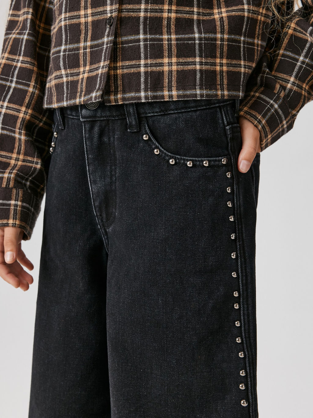 ACOOLA / Брюки джинсовые (утепленные) детские для девочек Zeya черный