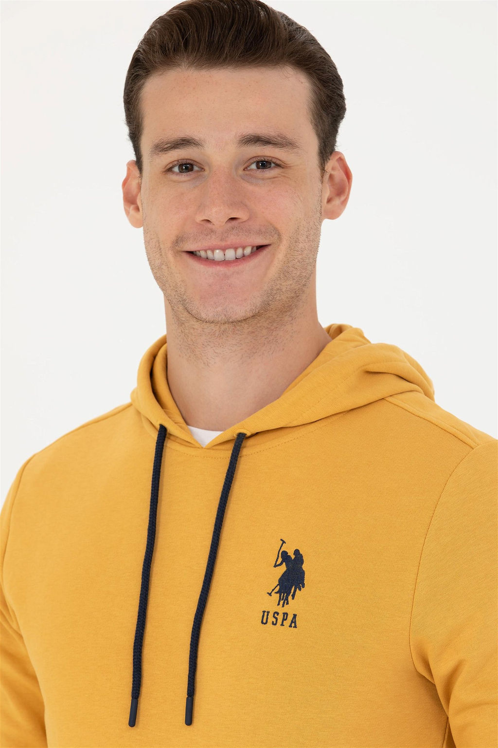 Мужской горчичный базовый свитшот Неожиданная скидка в корзине - U.s. polo assn фото 2
