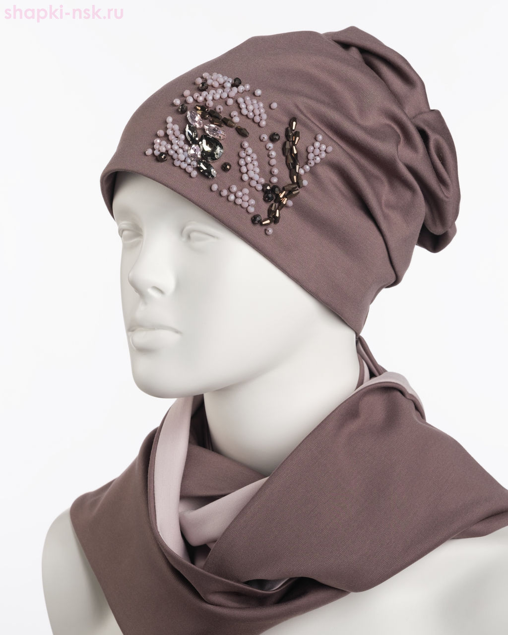 0101/19к СП Комплект женский флис (колпак+снуд) (56-58)