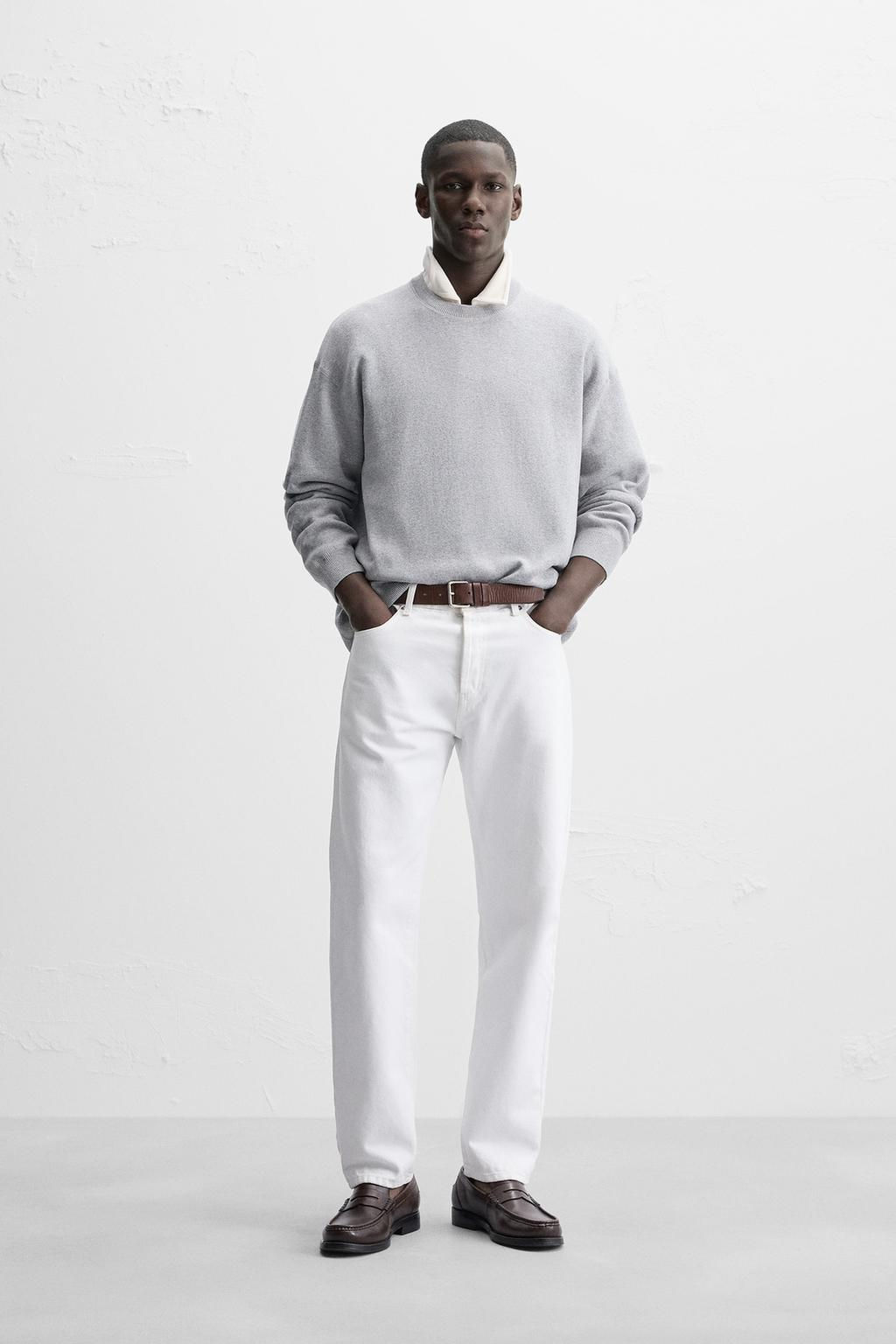 RELAXED FIT COTTON BLEND SWEATER - Zara фото 17