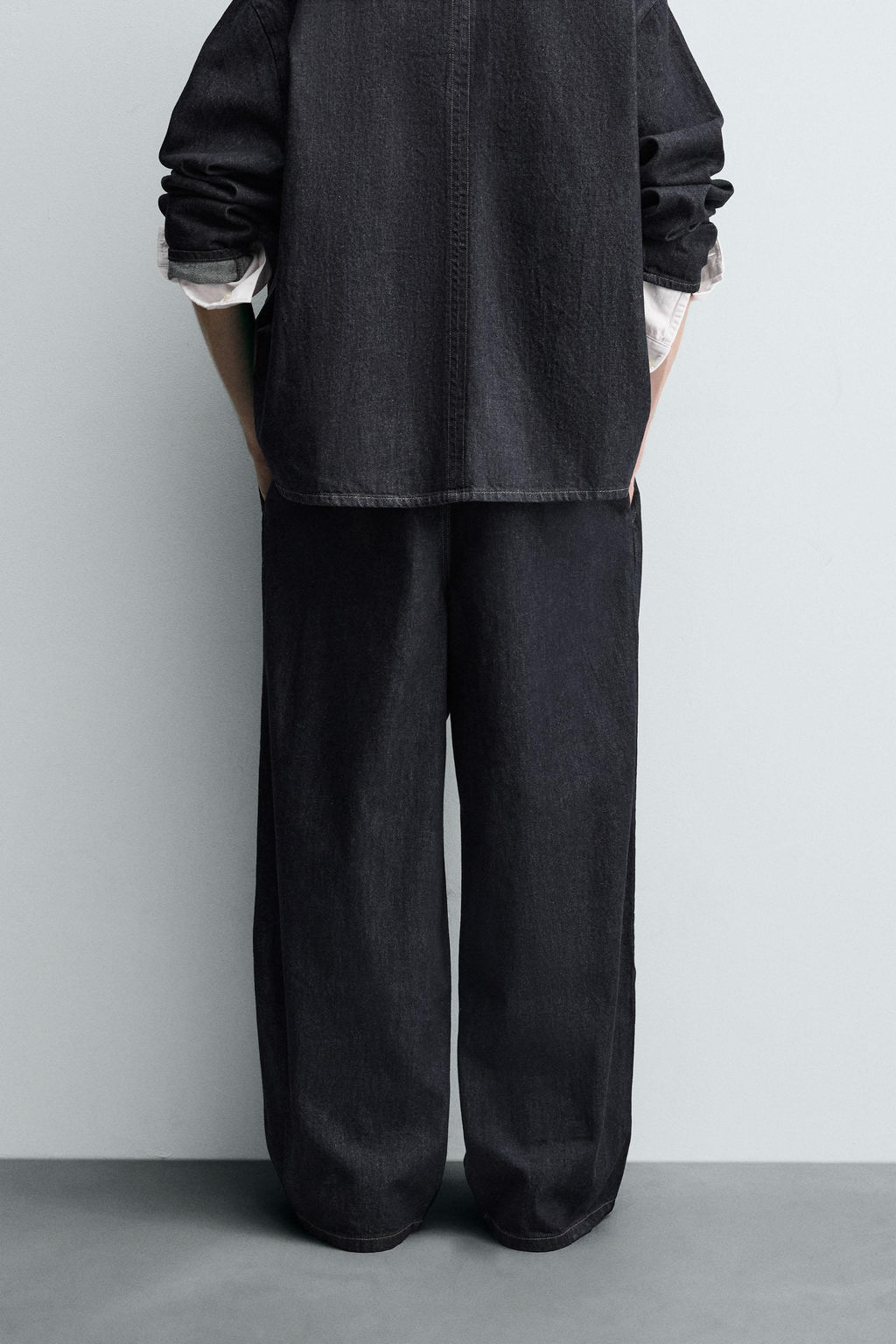 PLEATED WIDE-LEG JEANS - Zara фото 3
