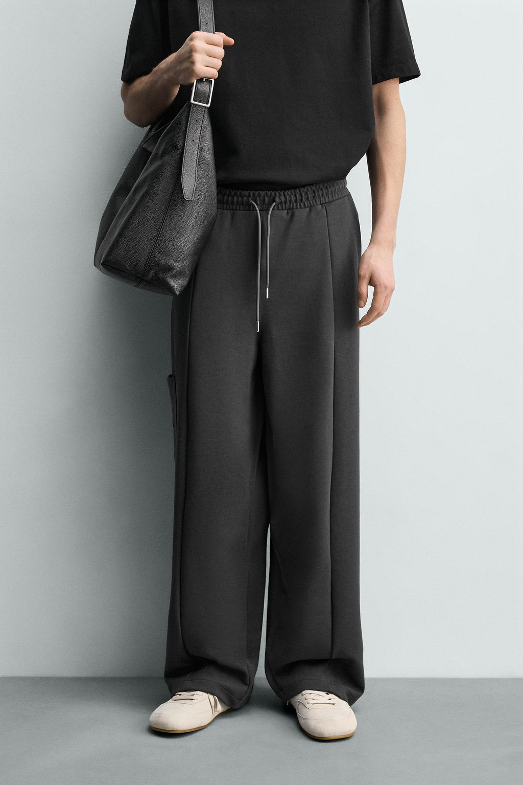 PANTAL?N JOGGER CARGO INTERLOCK / Gris medio - Zara фото 2