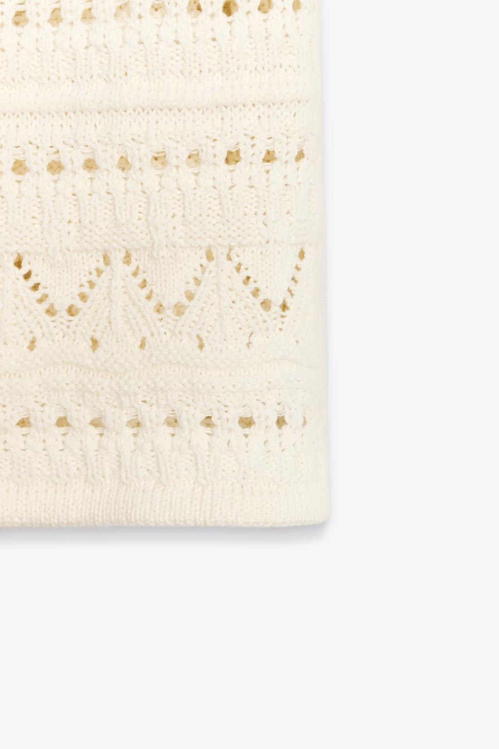 POINTELLE KNIT HALTER MINI DRESS - Zara фото 7