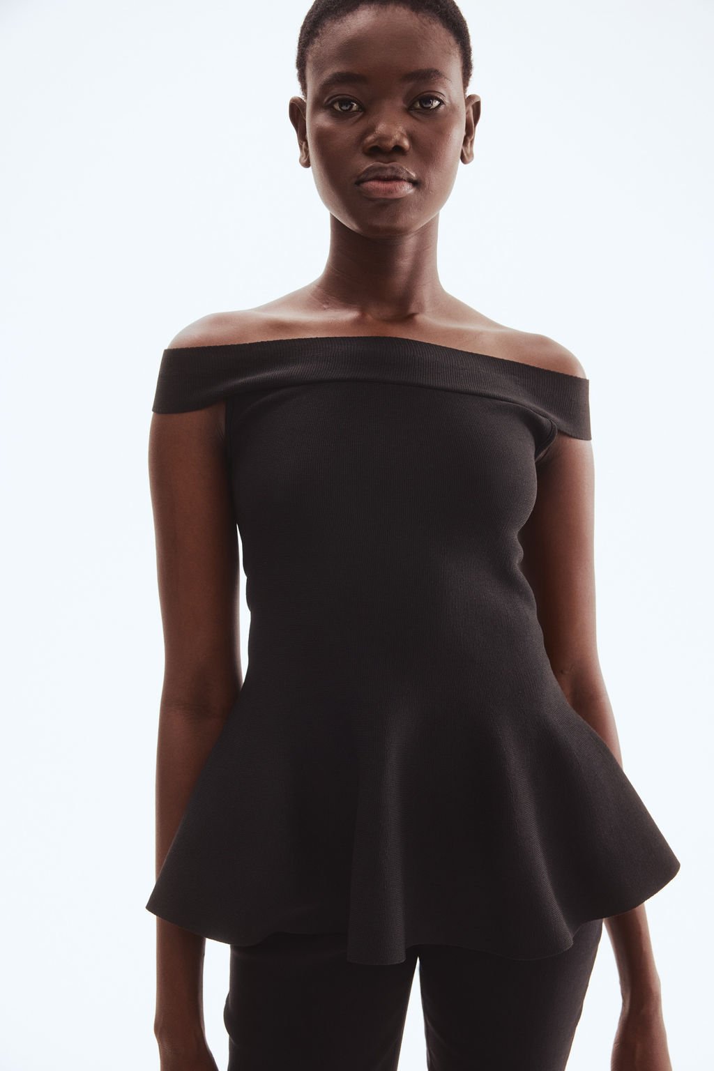 Top off-the-shoulder con peplum - H&m фото 3