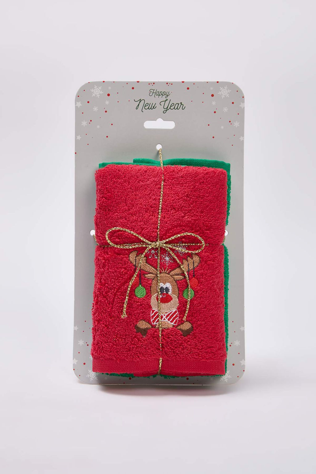 2li Yesil K?rm?z? Y?lbas? Nak?sl? Mutfak/El Havlusu 30x50cm TPHAW26MH00000 - Trendyolmilla фото 2