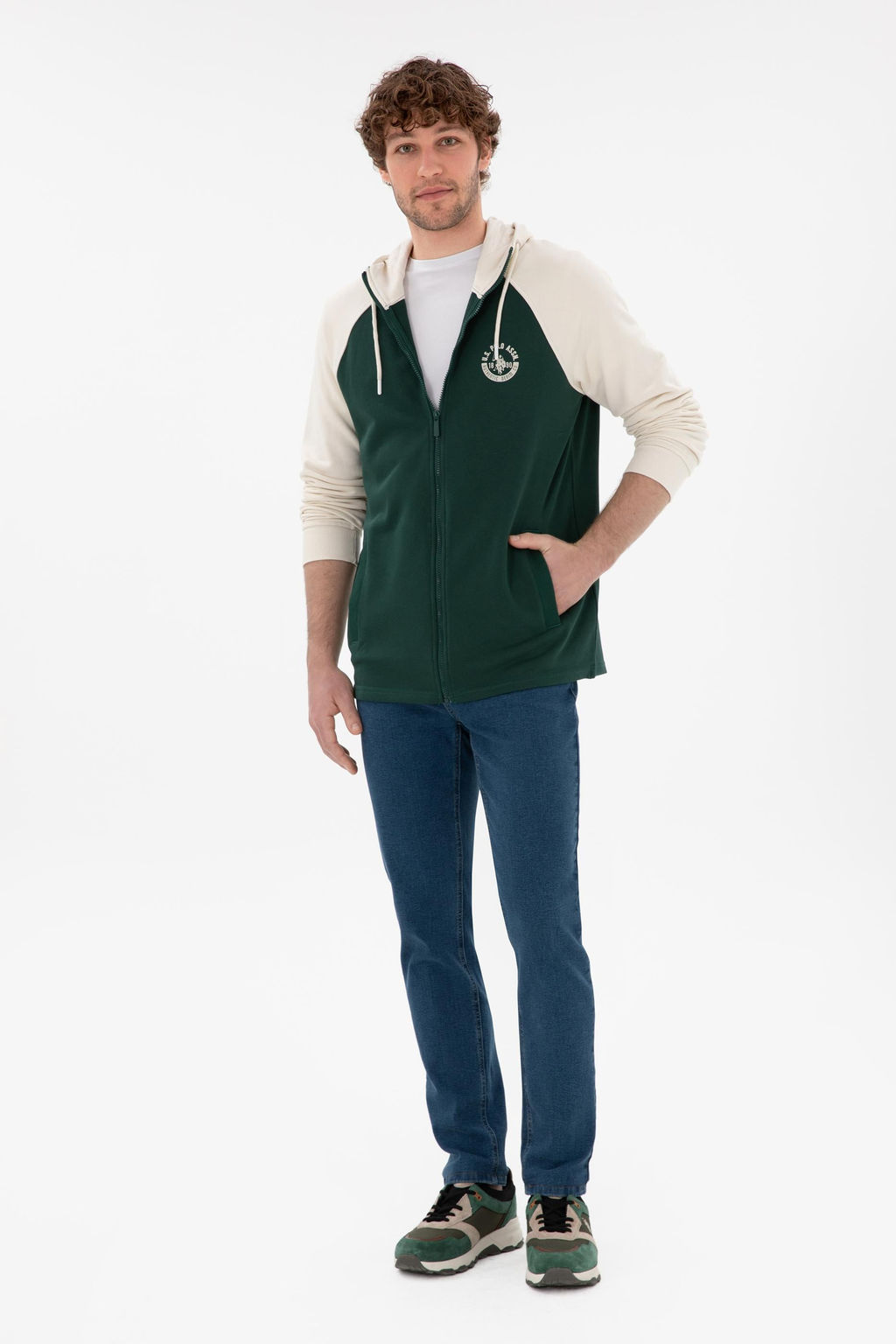 Мужской темно-зеленый вязаный кардиган Неожиданная скидка в корзине