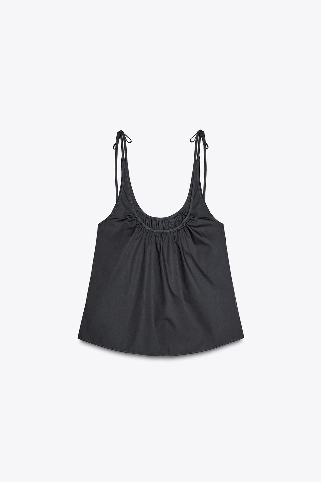 DRAPED POPLIN TOP - Zara фото 7