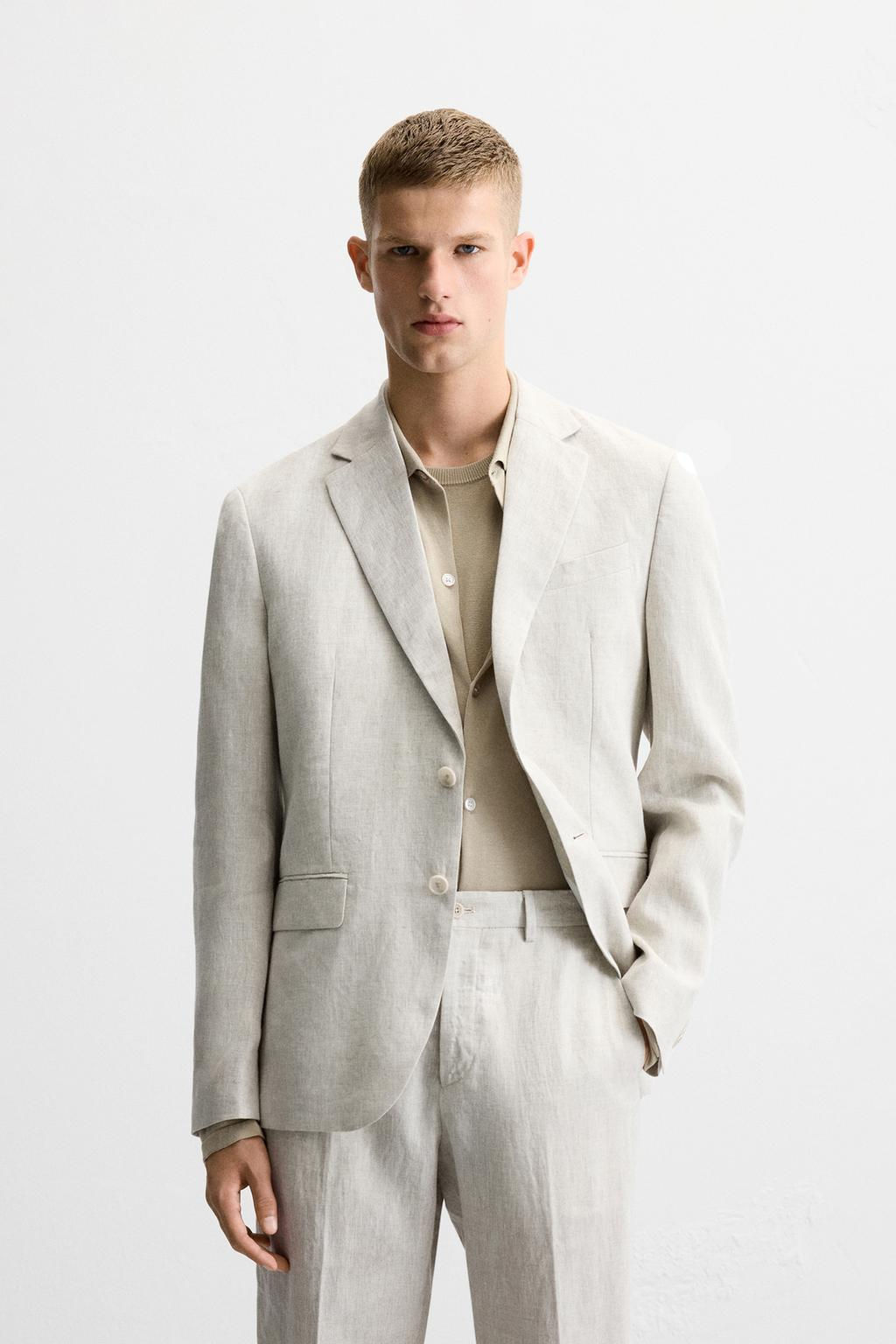 100% LINEN SUIT BLAZER - Zara фото 9