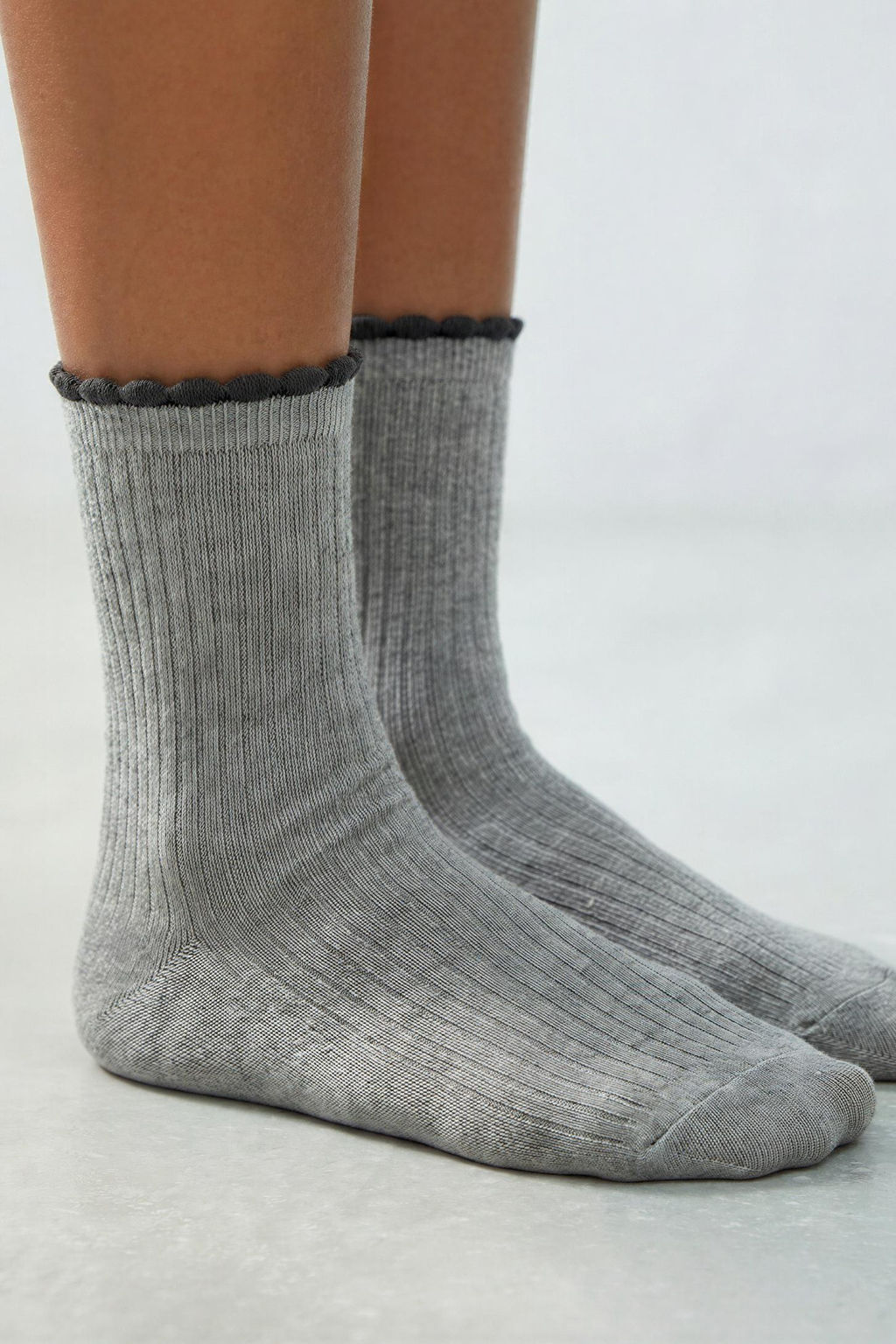 PACK OF TWO DOUBLE-EFFECT LONG SOCKS - Zara фото 7