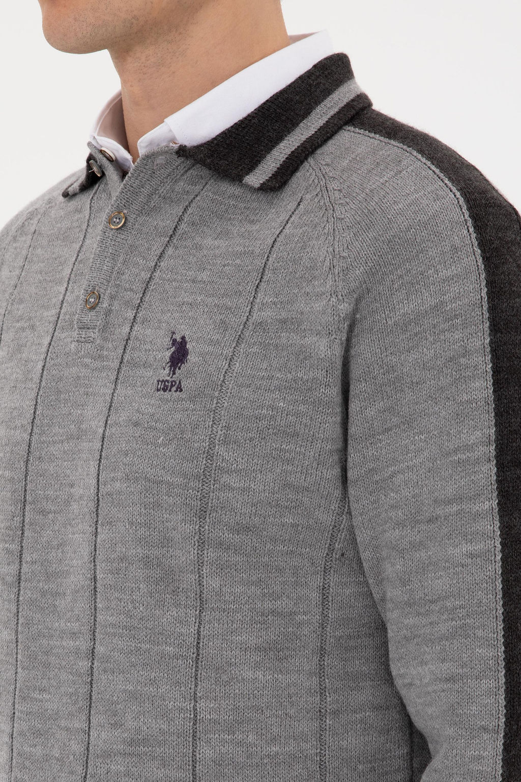 Erkek Gri Kazak - U.s. polo assn фото 7