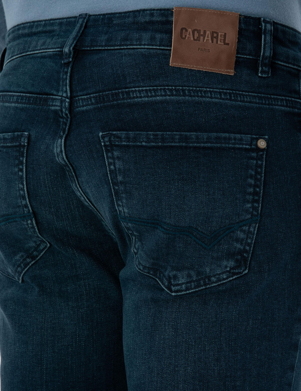 Petrol Slim Fit Pamuk Kar___ml_ Jean Pantolon