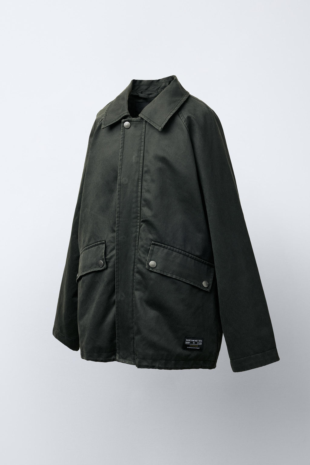 LABEL WAXED JACKET - Zara фото 2