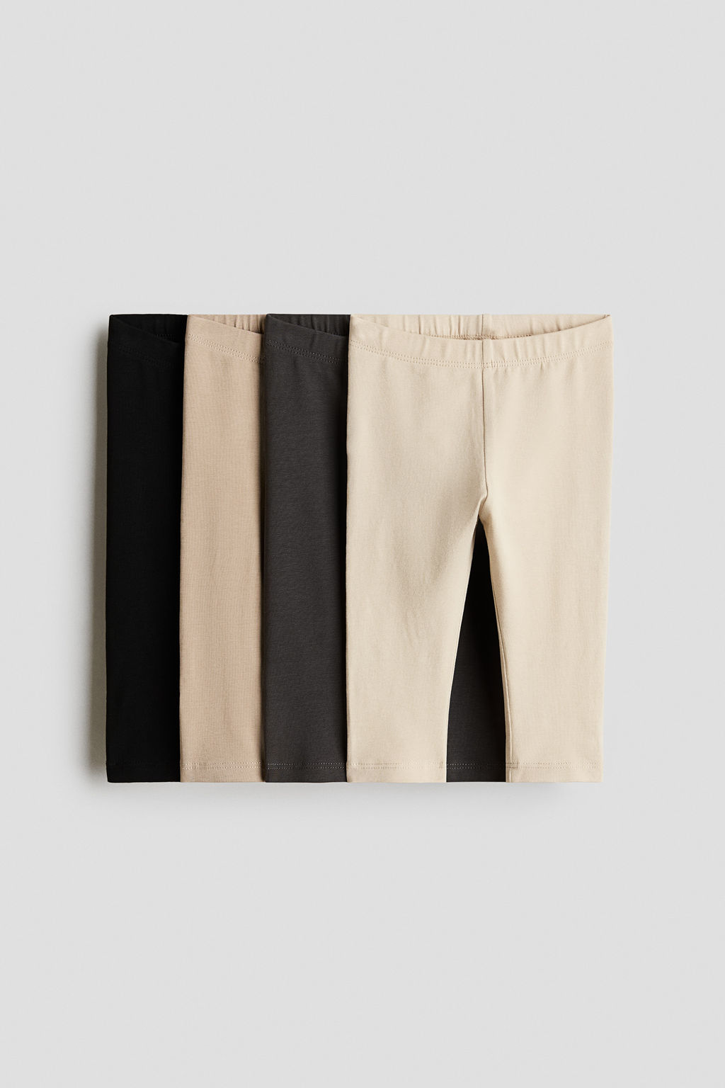 Pack de 4 leggings en punto de algod?n