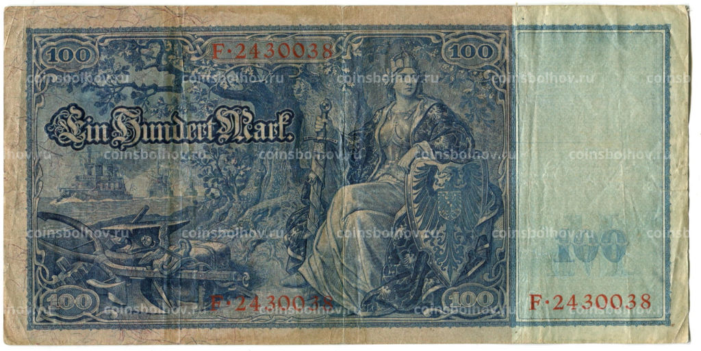 Банкнота 100 марок 1910 года Германия
