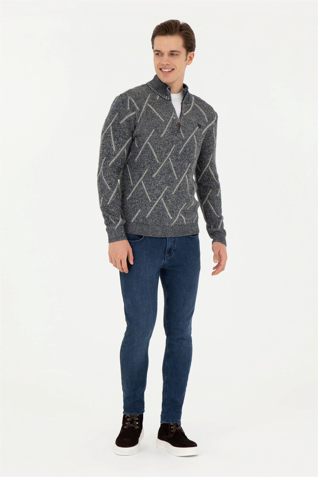 Мужской темно-синий свитер - U.s. polo assn фото 4