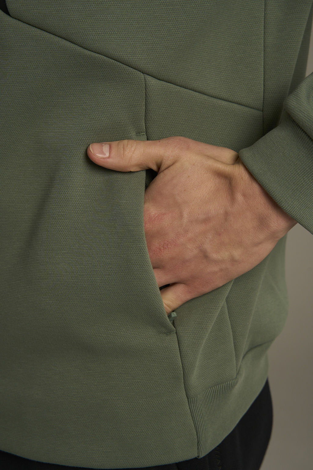 Толстовка на молнии утепленная Зеленый