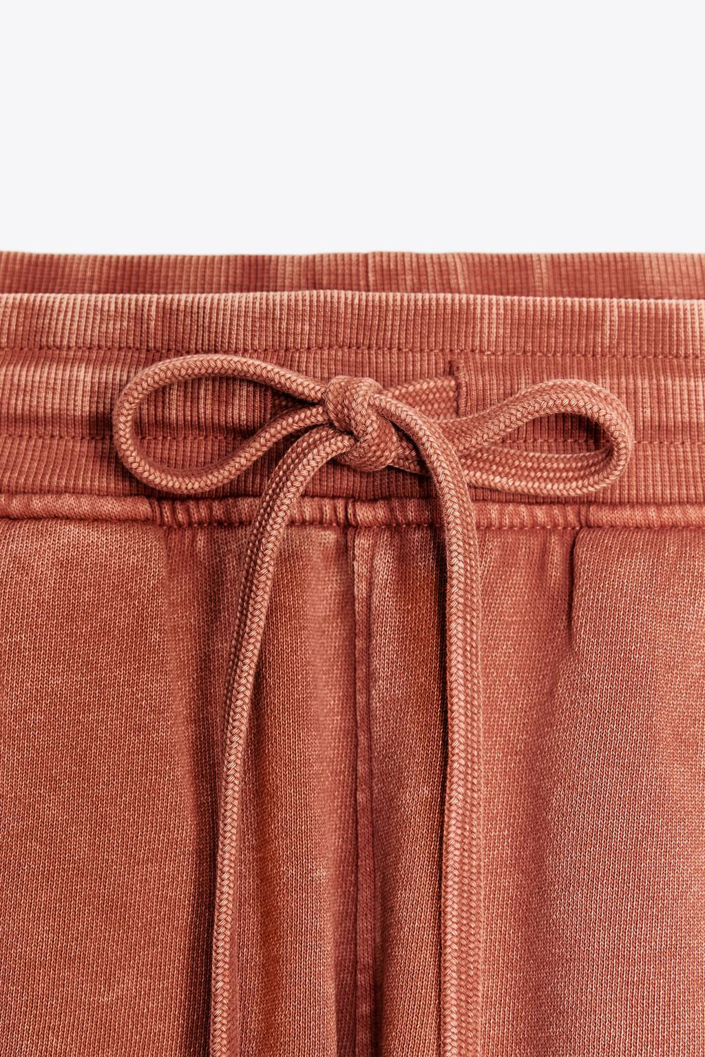 FADED-EFFECT FLEECE SHORTS - Zara фото 35