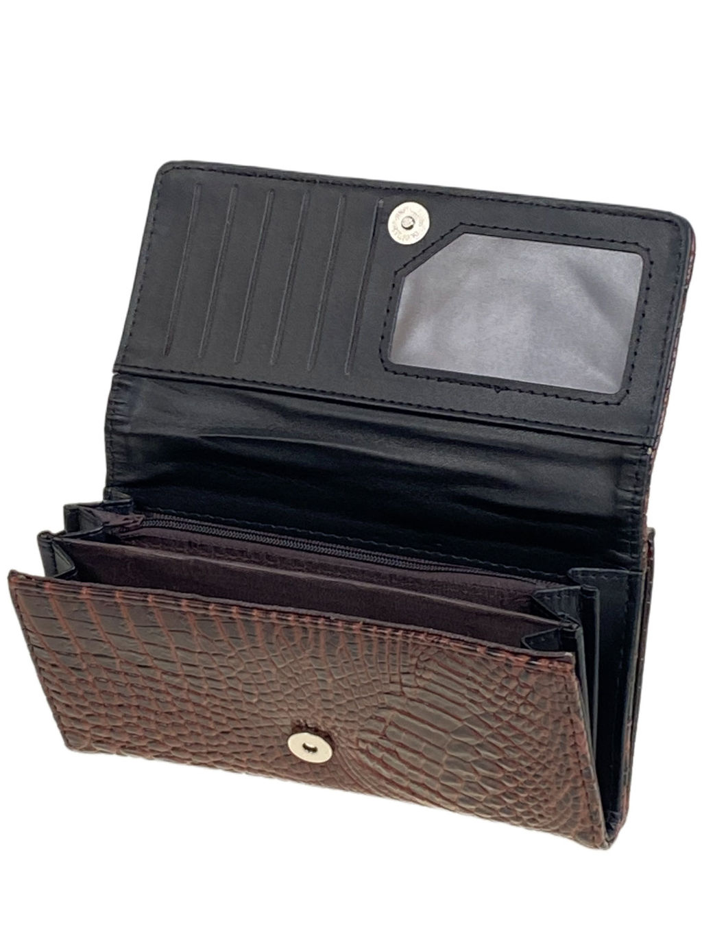 Женское портмоне из искусственной кожи, цвет шоколад - Greta фото 2