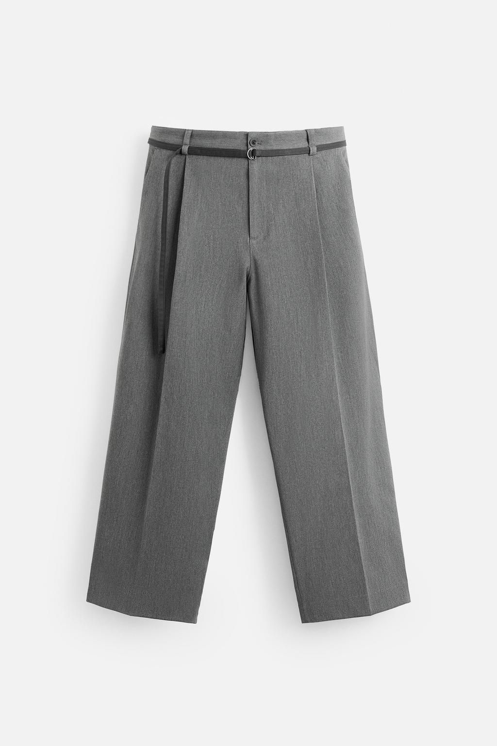 BELTED PLEATED TROUSERS - Zara фото 8
