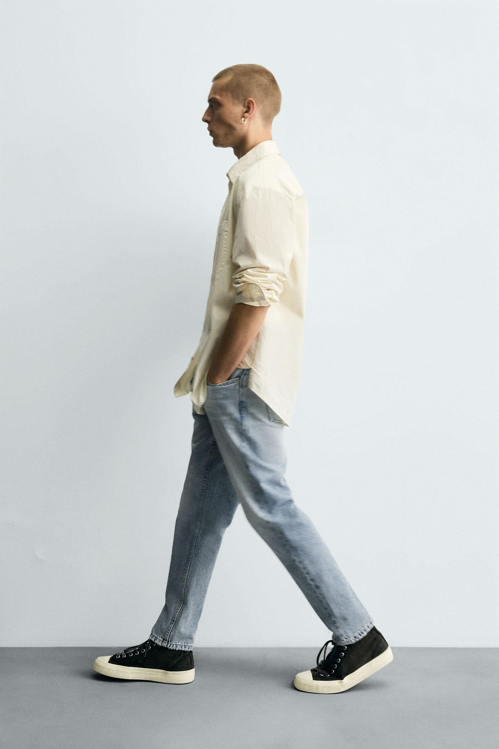SLIM FIT CROPPED JEANS - Zara фото 6