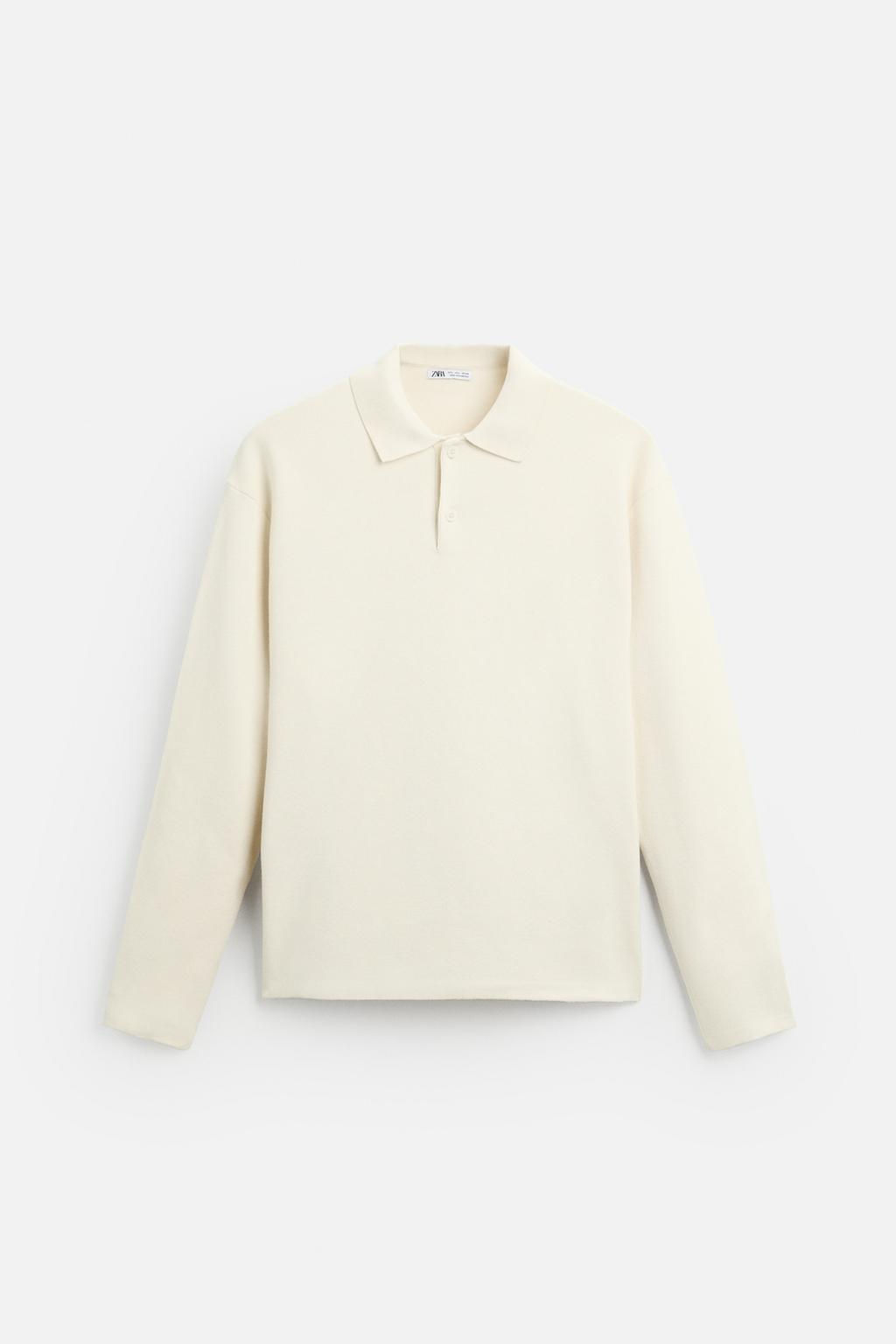 VISCOSE BLEND KNIT POLO SHIRT - Zara фото 23