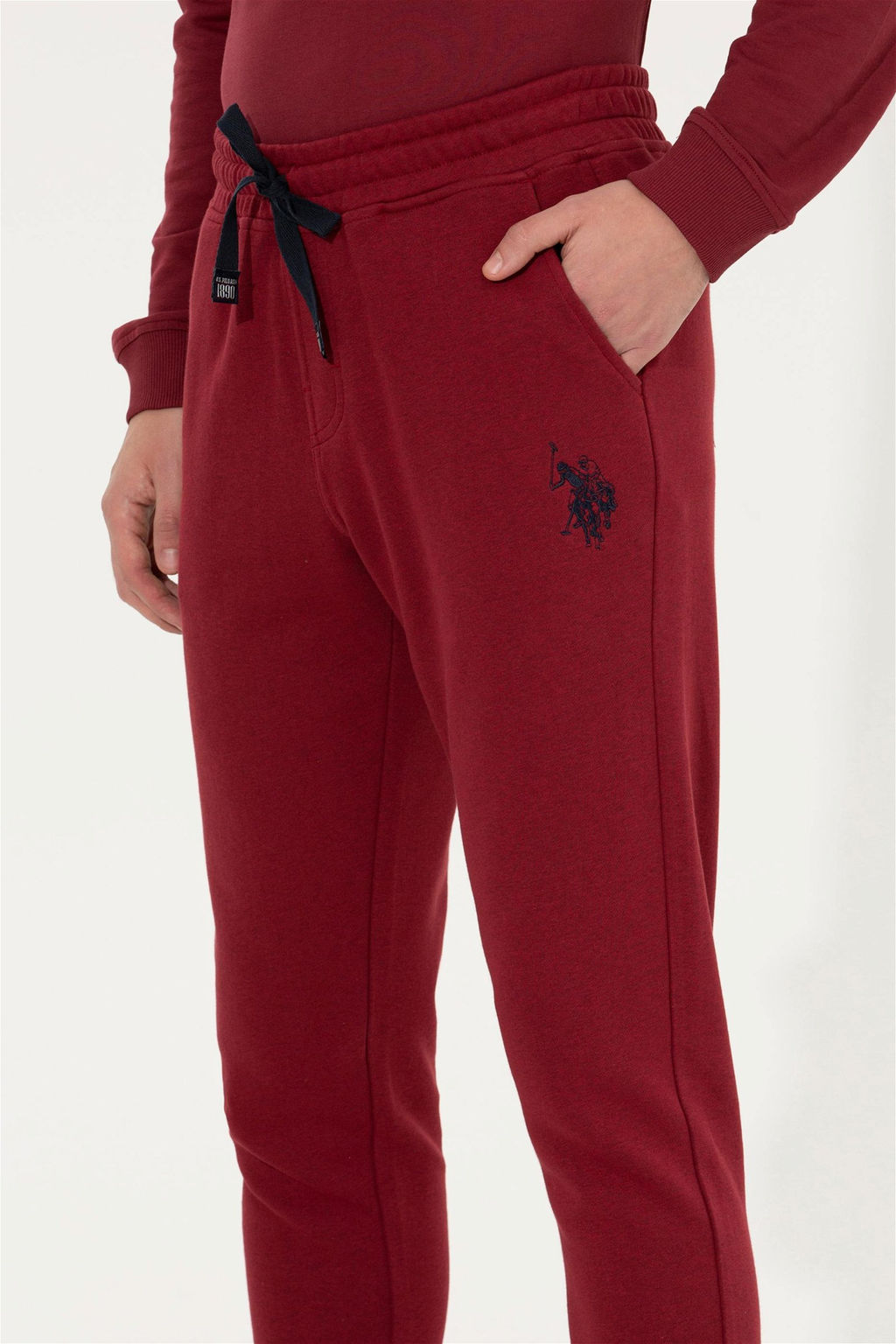 Мужские спортивные штаны вишневого цвета - U.s. polo assn фото 5