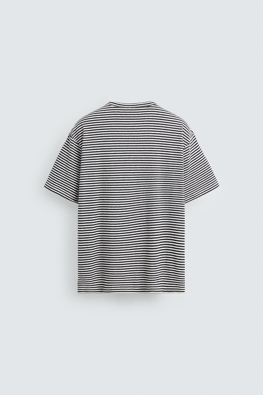 STRIPED COTTON-LINEN T-SHIRT - Zara фото 16