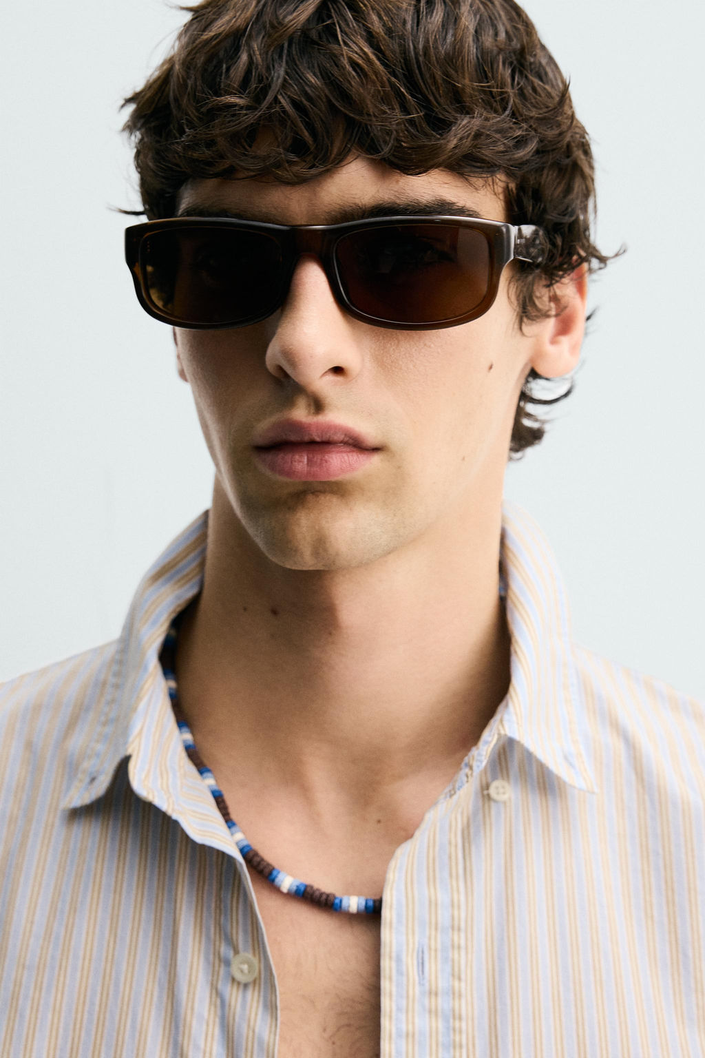 CAMISA REGULAR FIT RAYAS / Rayas marrones - Zara фото 5