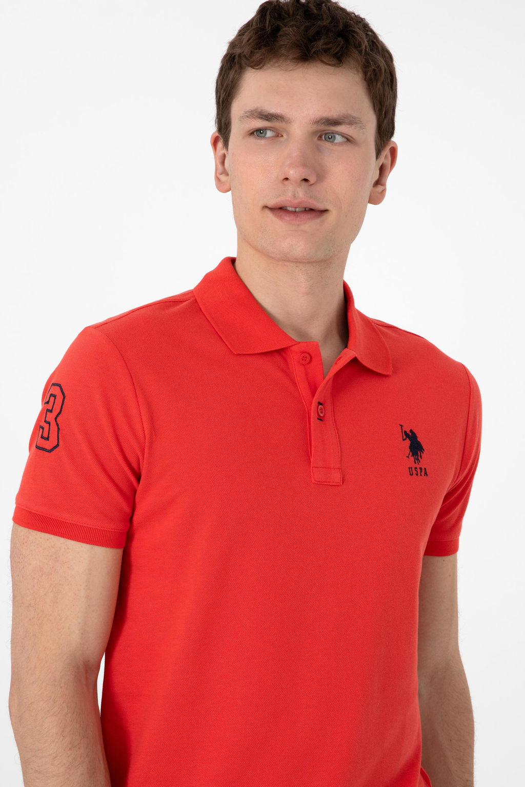 Erkek Slim Fit Polo Yaka K_rm_z_ Basic Ti__rt Sepette S_rpriz _ndirim - U.s. polo assn фото 2