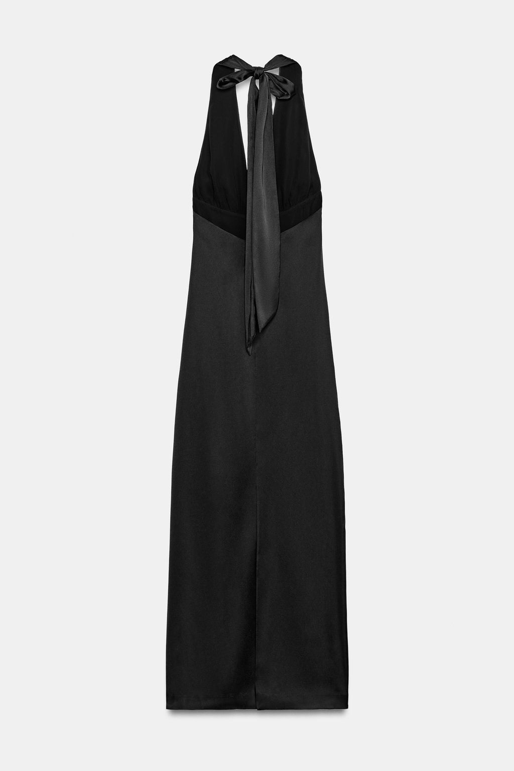 VESTIDO HALTER SATINADO ESTAMPADO ANIMAL / Negro - Zara фото 7