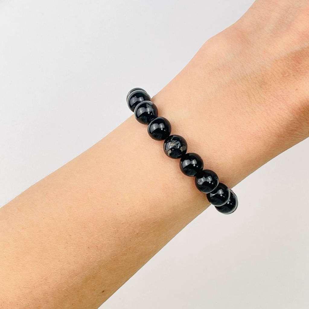 Браслет из черного Турмалина (Шерл) 16,5 см