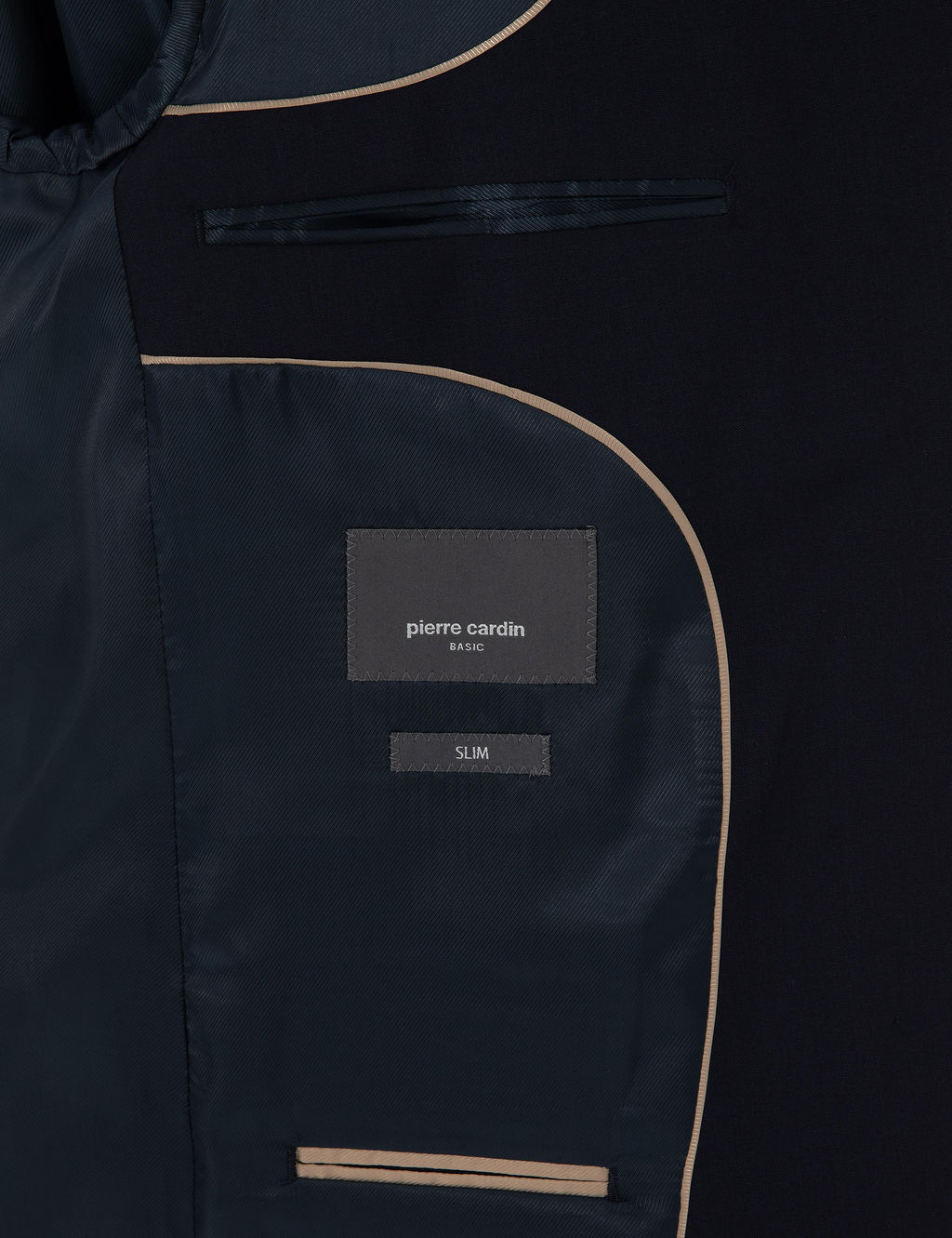 Lacivert Slim Fit %100 Y_n Tak_m Elbise