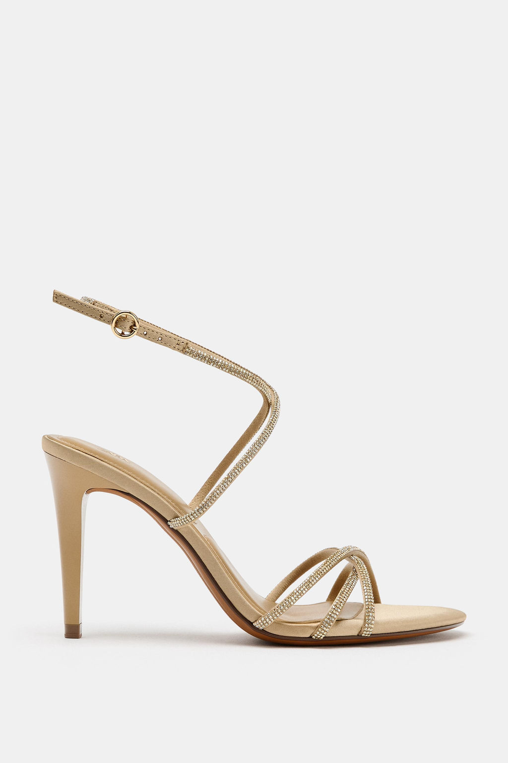 SANDALIA TAC?N BRILLOS / Beige - Zara фото 2