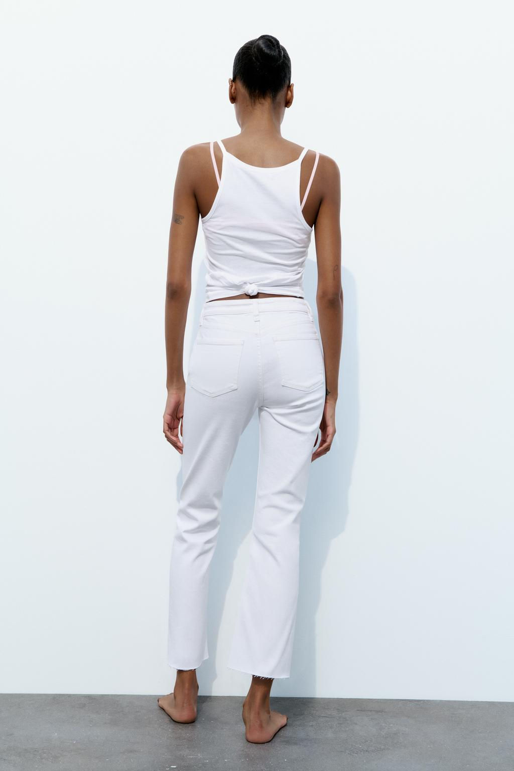 TRF CROPPED FLARE HIGH-WAIST JEANS - Zara фото 10