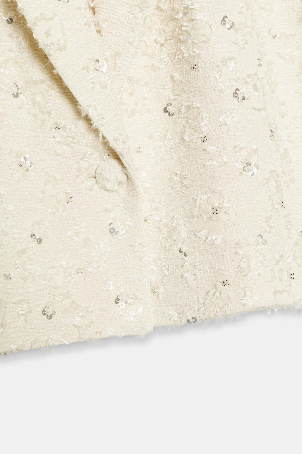 BLAZER CORTA DESFLECADA ABALORIOS / Crudo - Zara фото 9