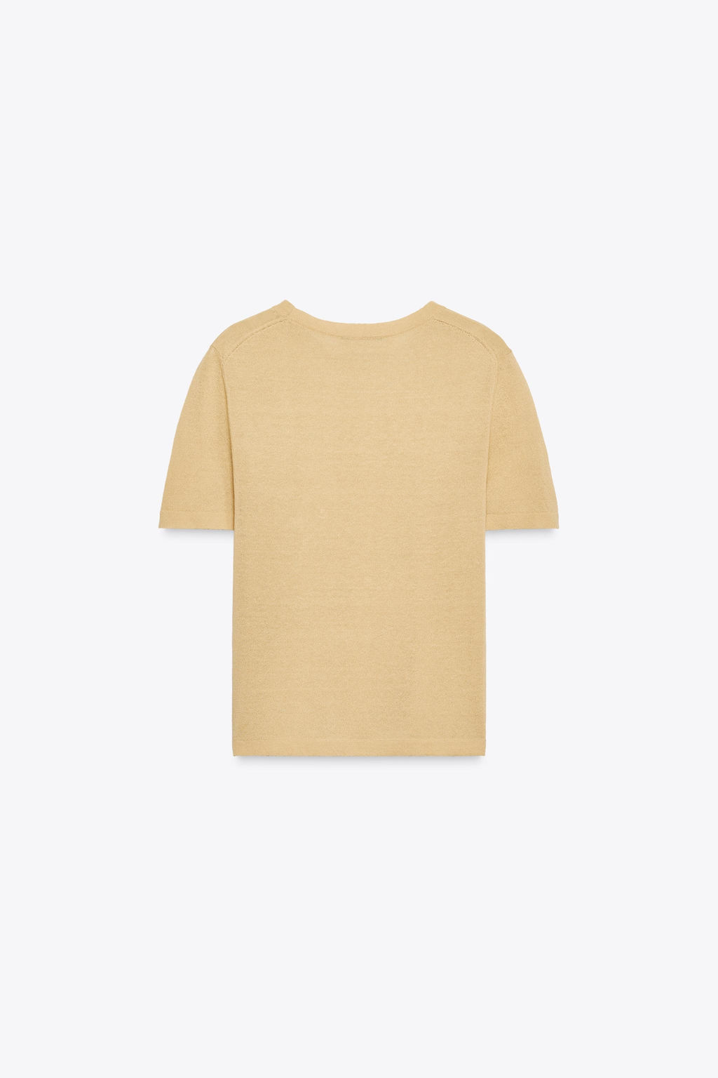 SHORT SLEEVE KNIT LINEN BLEND TOP - Zara фото 5
