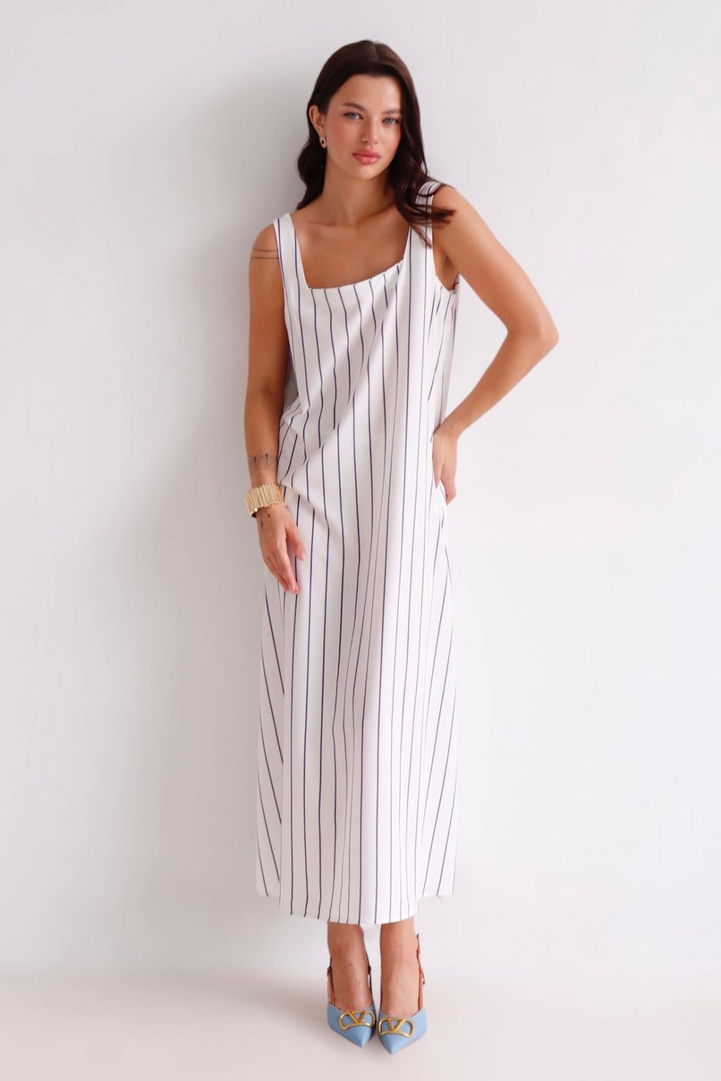 Martichelli Платье белое в полоску  фото 26