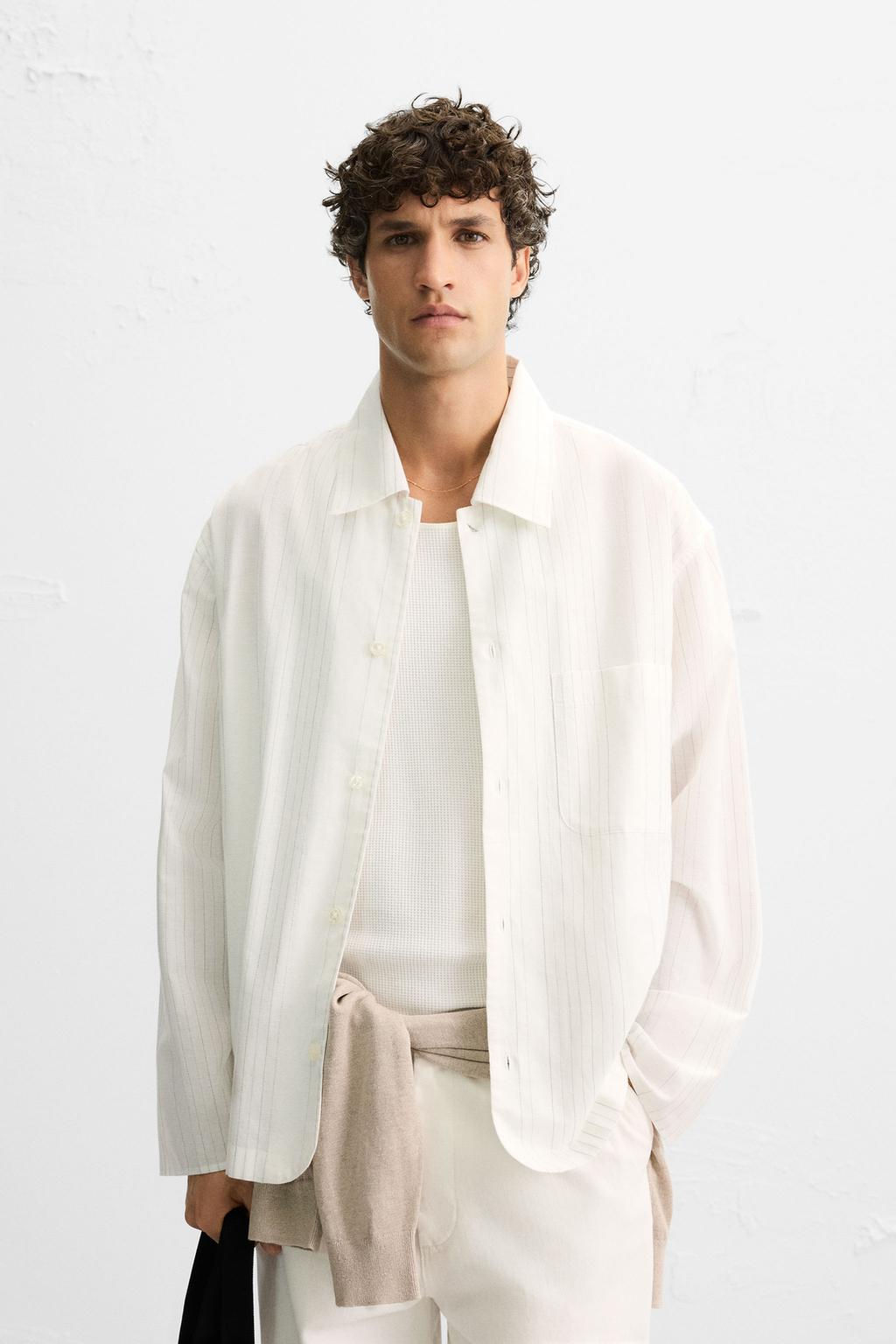 STRIPED TEXTURED SHIRT - Zara фото 2