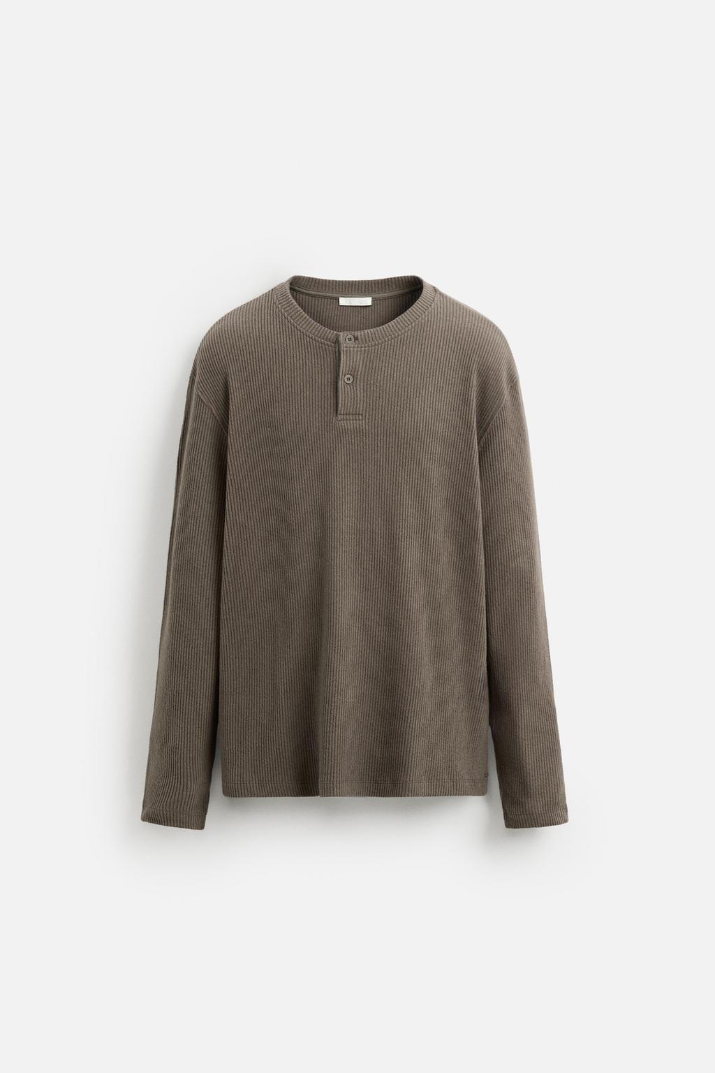 RIBBED TEXTURED T-SHIRT - Zara фото 15