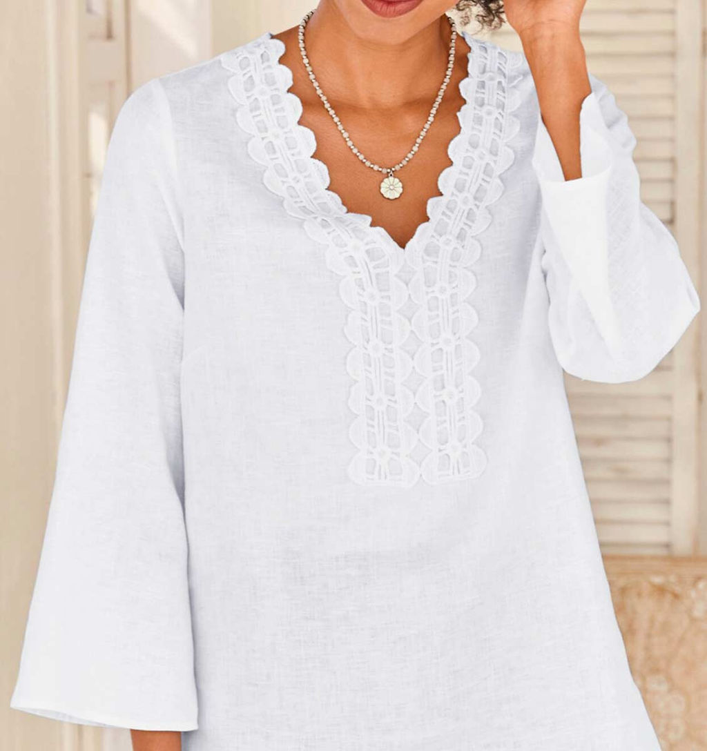 Блузка, экрю - Linea tesini фото 5