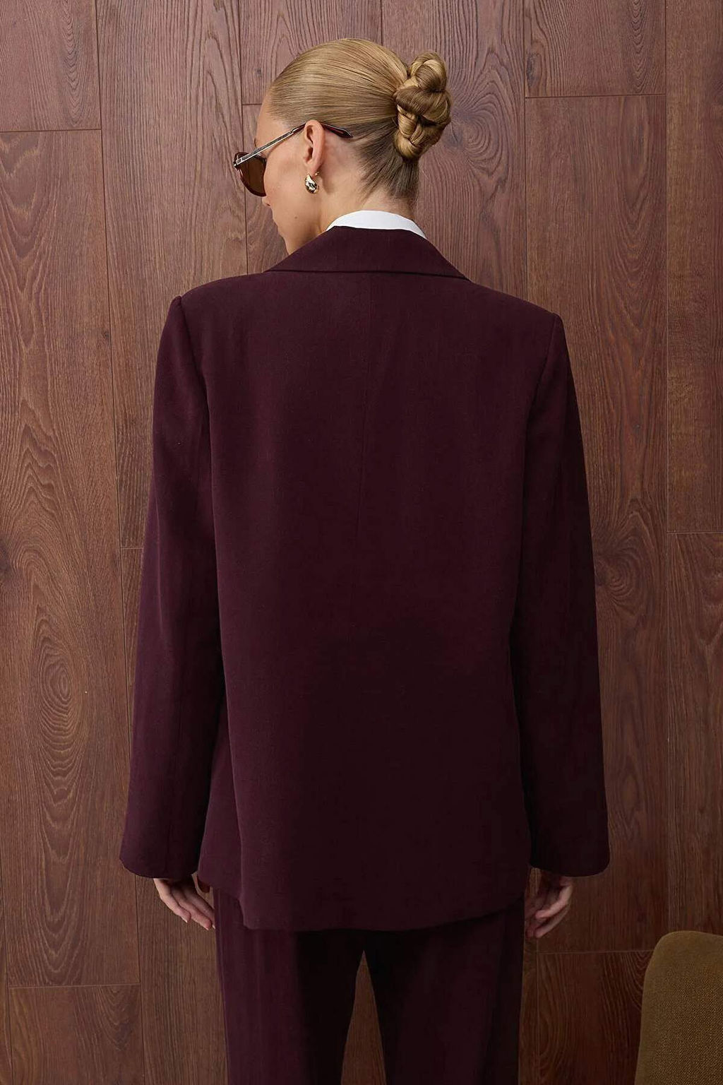 Ozel Koleksiyon Murdum Cizgili Astarl? Normal Kal?p Yumusak Kumas Blazer Ceket TWOAW26BC00057 - Trendyolmilla фото 12