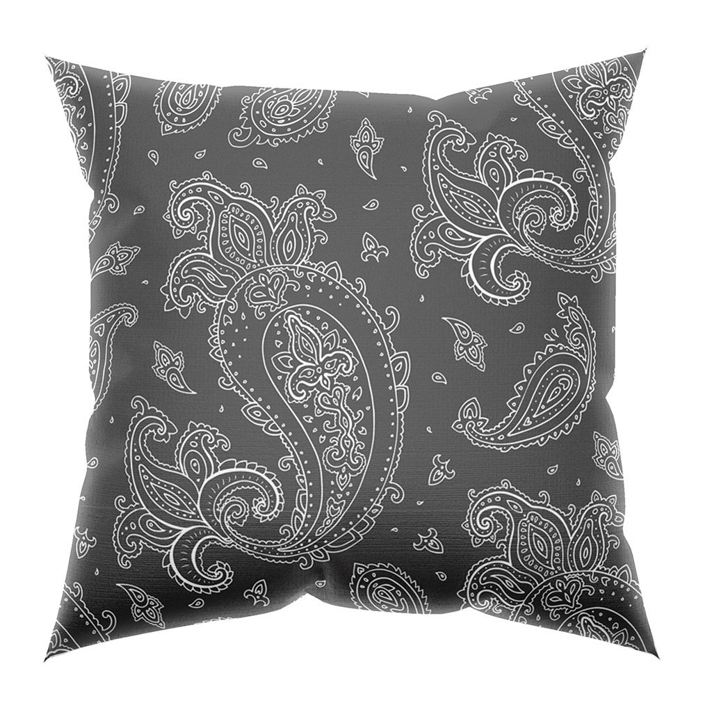 Наволочка 30х30см "Узоры востока" 8/2 темно-серый, с клапаном-запахом, бязь "Комфорт" 121г/м2, хлопок 100%, упаковка ПП 22х30см, "Домашняя мода" (Россия)