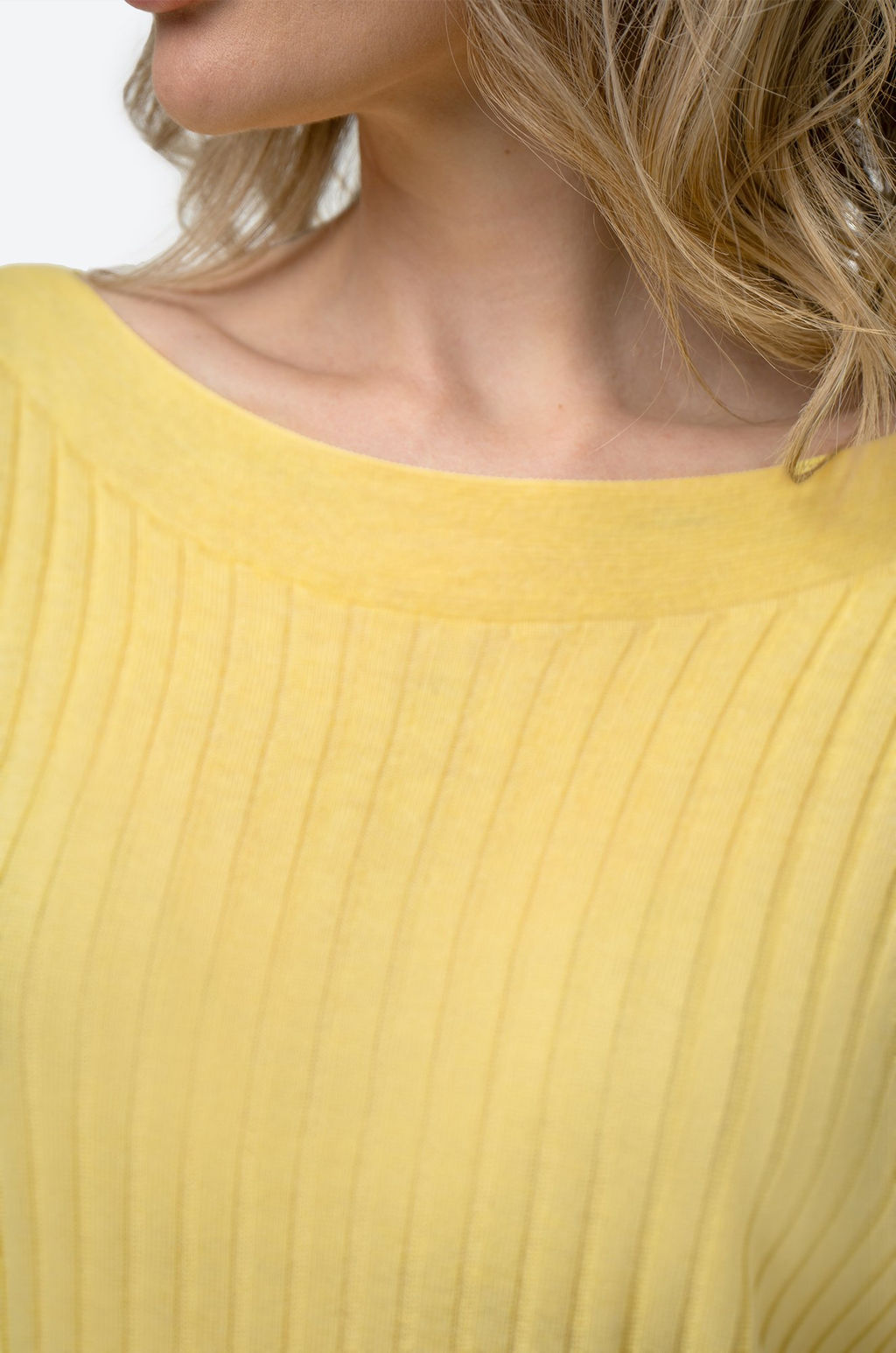 Женский джемпер с коротким рукавом в рубчик Happy Fox  фото 52