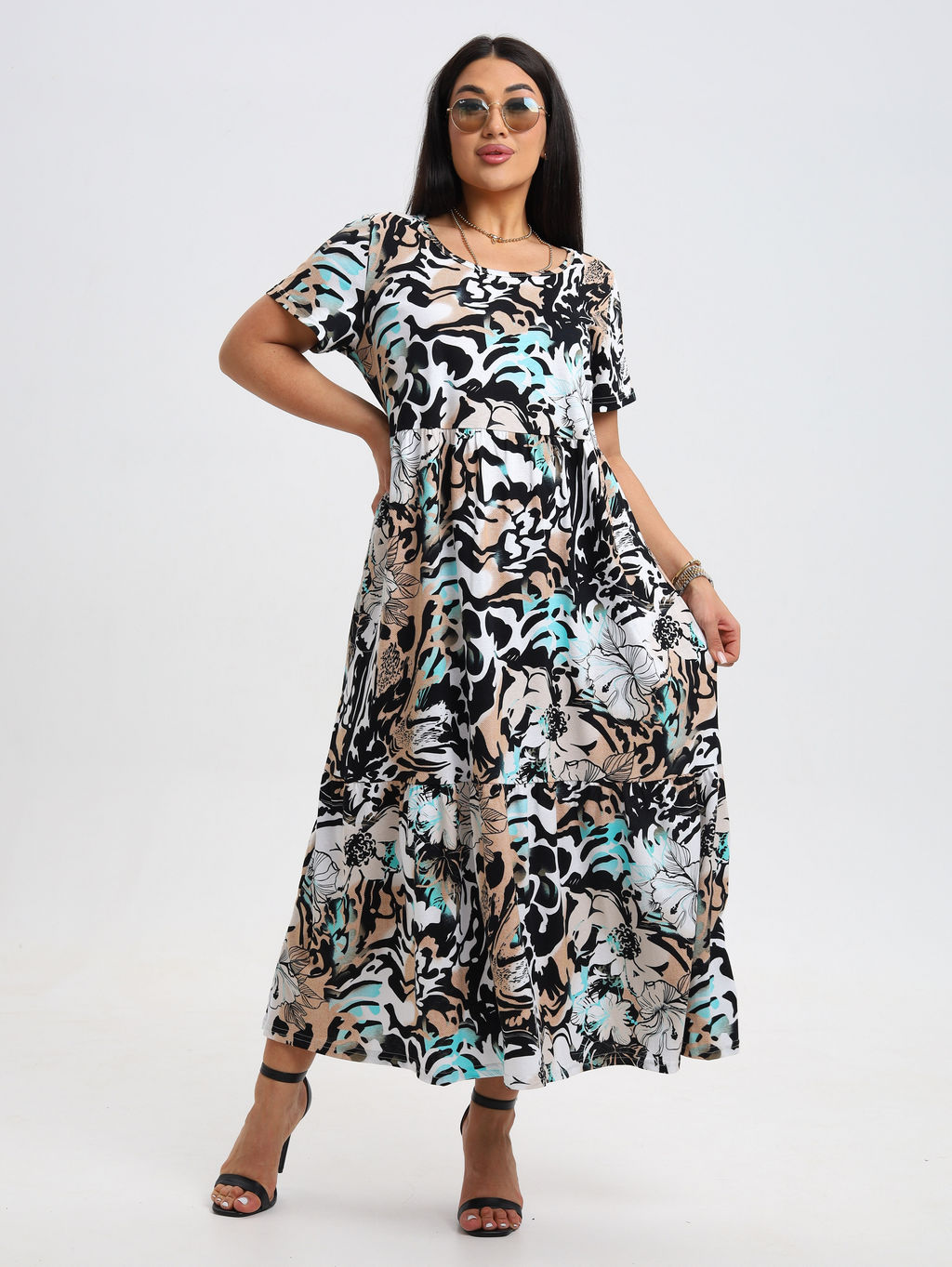 Трикотажное платье сафари КП-02 (7)