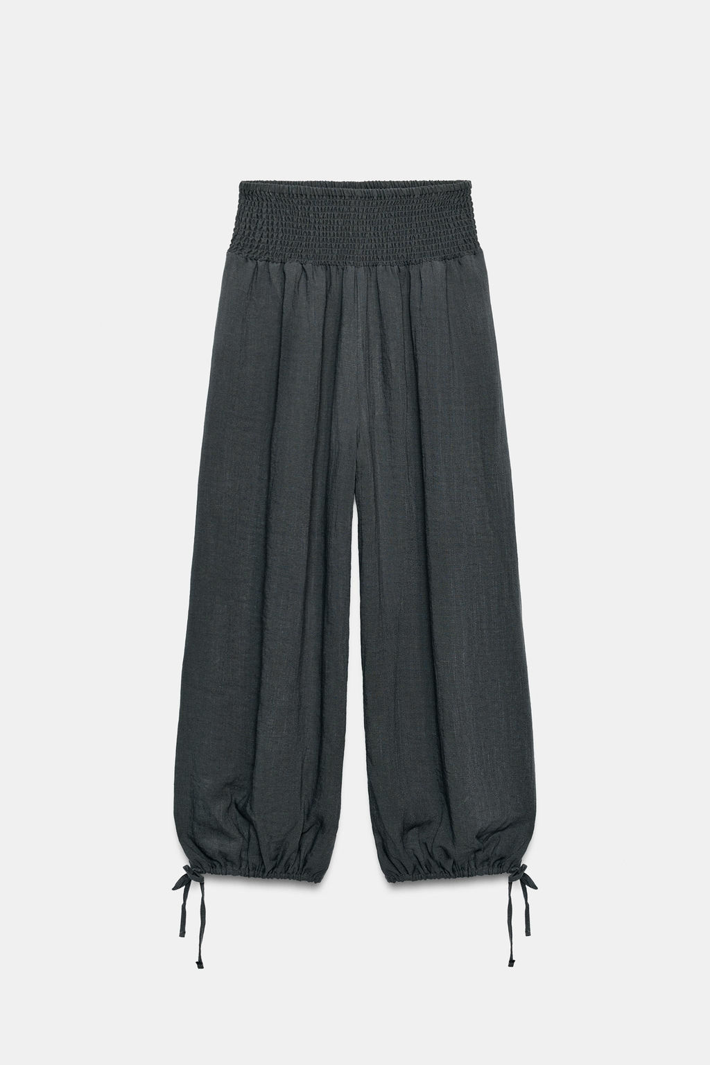 PANTAL?N BAGGY CINTURA EL?STICA / Gris antracita - Zara фото 6