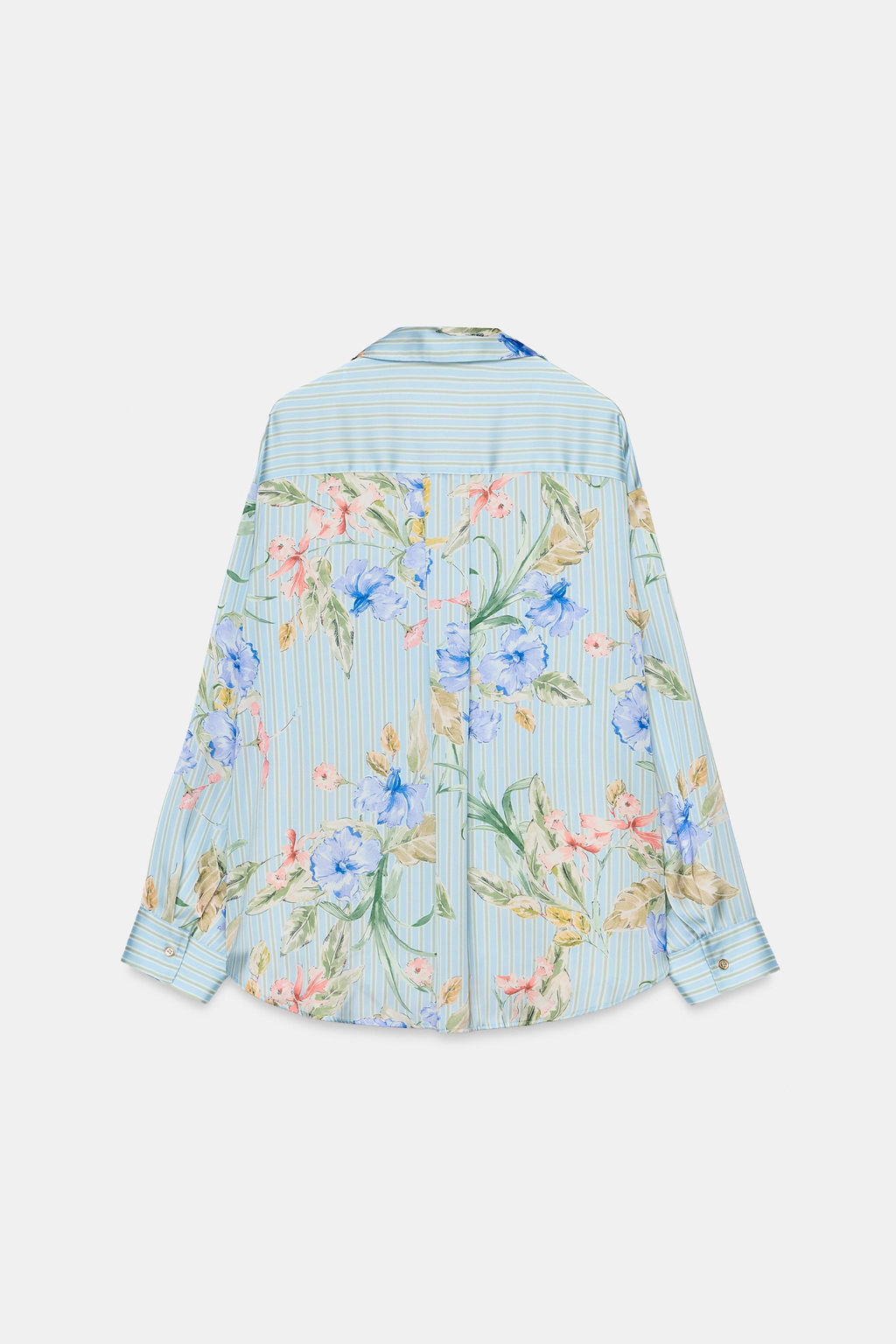 CAMISA SATINADA ESTAMPADO FLORAL / Multicolor